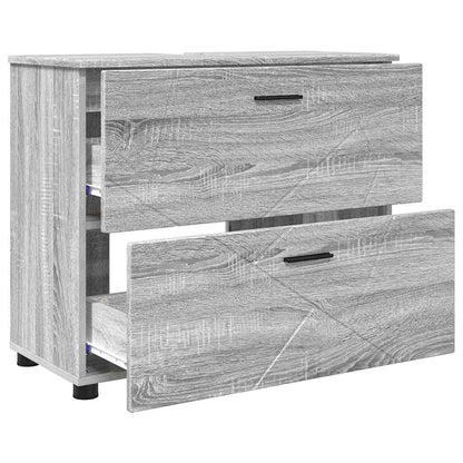 Mobile da Bagno con cassetto Grigio Sonoma 76,5 x 35 x 64 cm