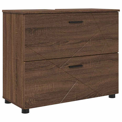 Mobile da Bagno con cassetto Rovere Marrone 76,5 x 35 x 64 cm