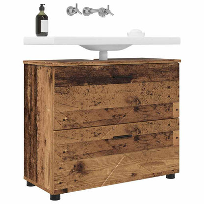 Mobile da Bagno con cassetto Legno vecchio 76,5 x 35 x 64 cm