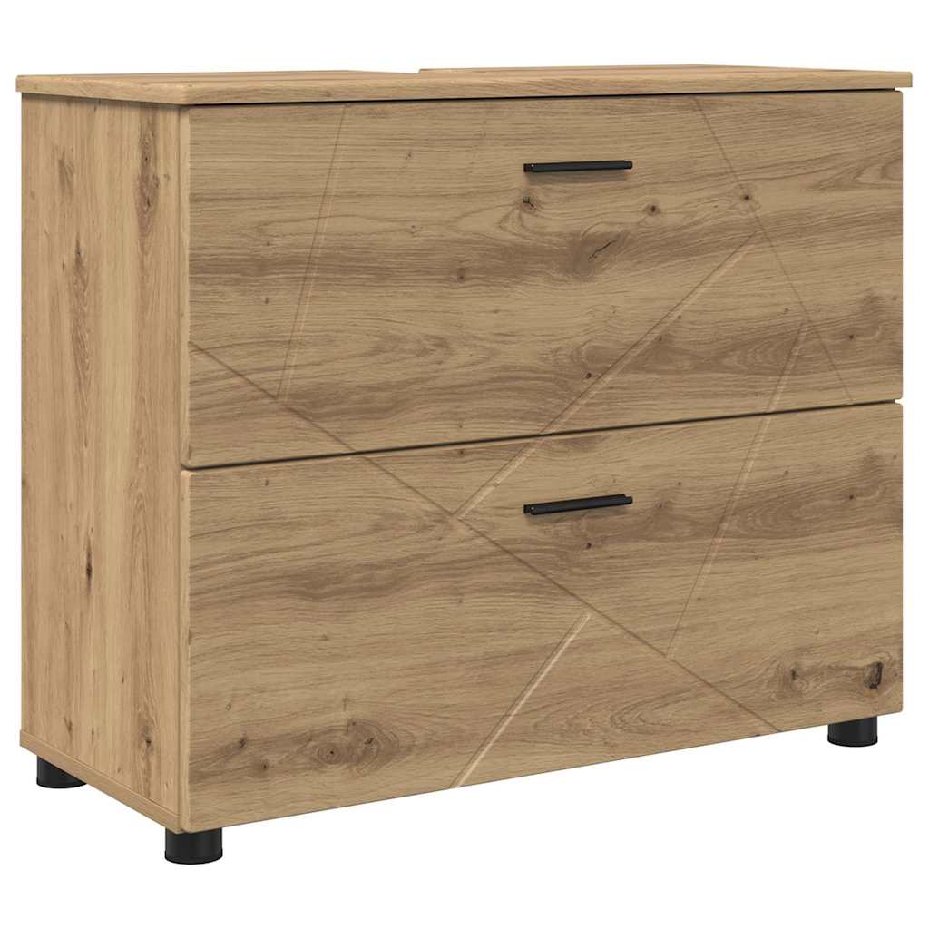Mobile da Bagno con porta Rovere artigianale 76,5 x 35 x 64 cm