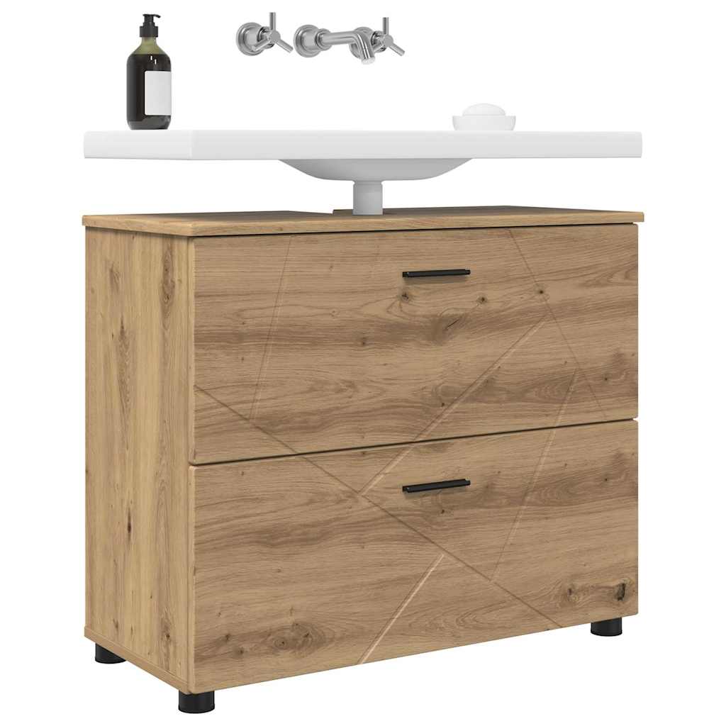 Mobile da Bagno con porta Rovere artigianale 76,5 x 35 x 64 cm