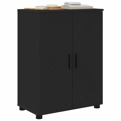 Mobile da Bagno con archiviazione Nero 60 x 35 x 80 cm