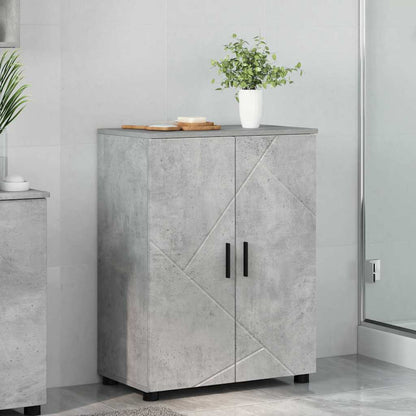 Mobile da Bagno con porta Grigio cemento 60 x 35 x 80 cm