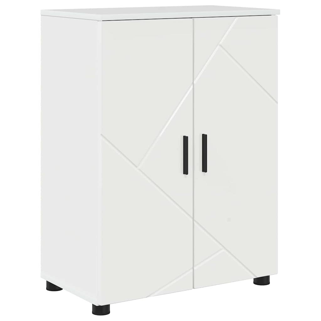 Mobile da Bagno con archiviazione Bianco Lucido 60 x 35 x 80 cm