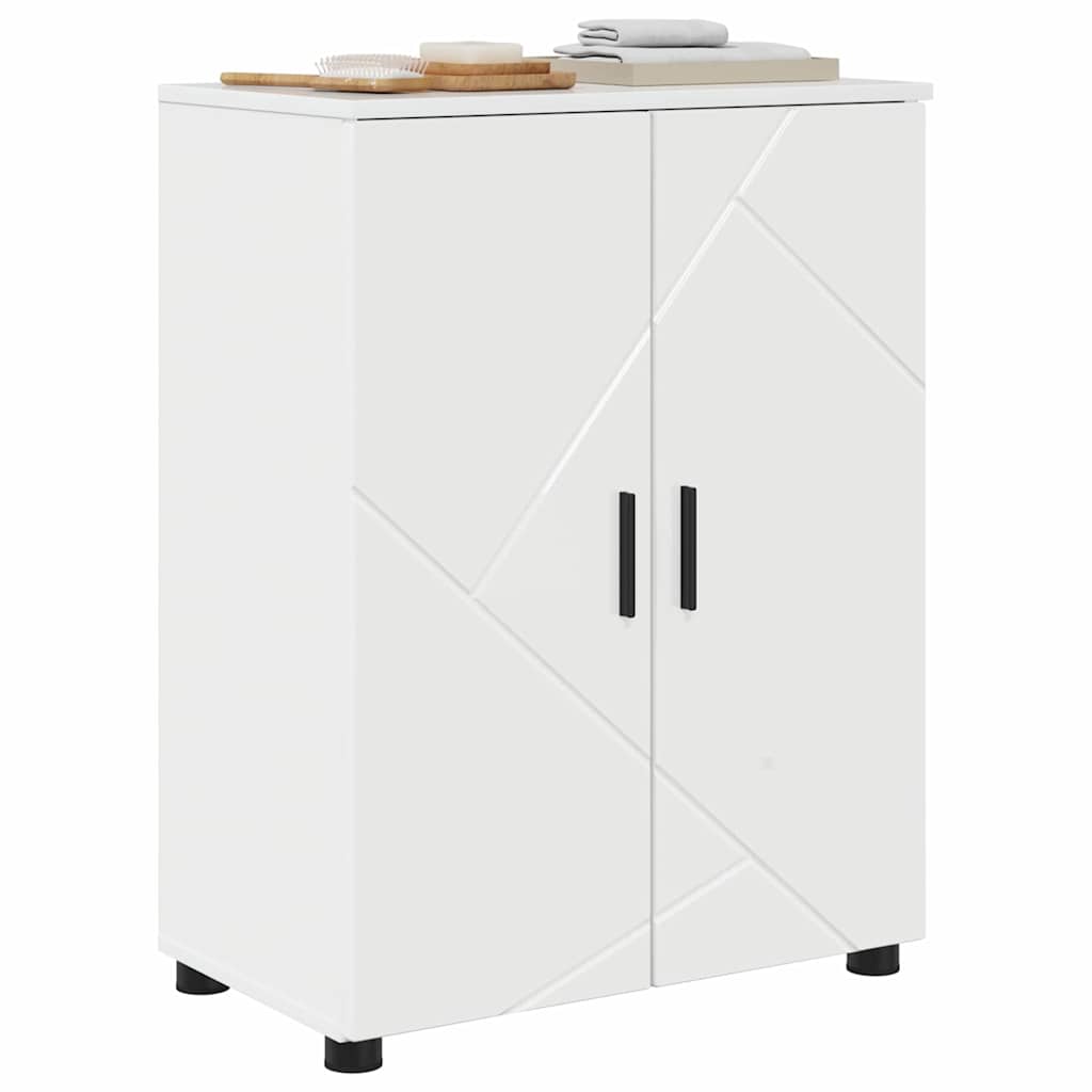 Mobile da Bagno con archiviazione Bianco Lucido 60 x 35 x 80 cm