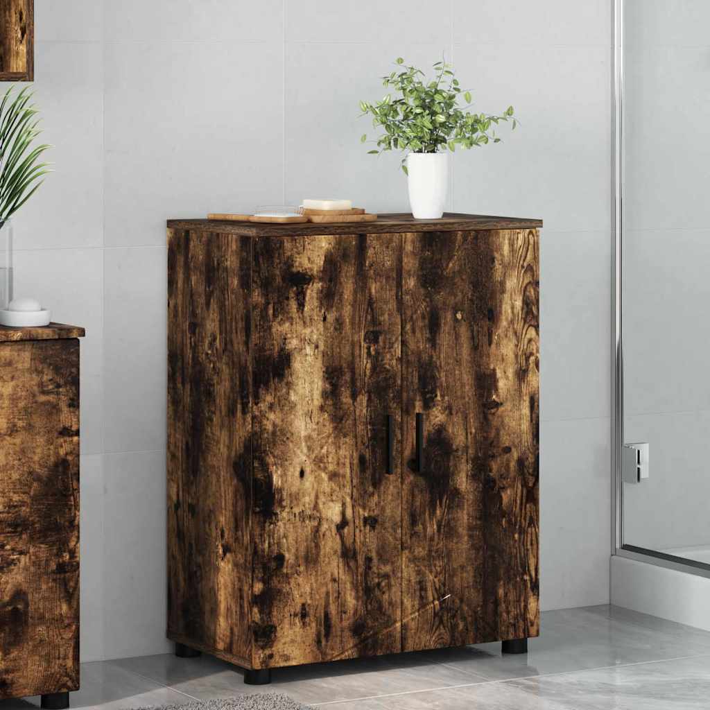 Mobile da Bagno con archiviazione Rovere fumÃ© 60 x 35 x 80 cm
