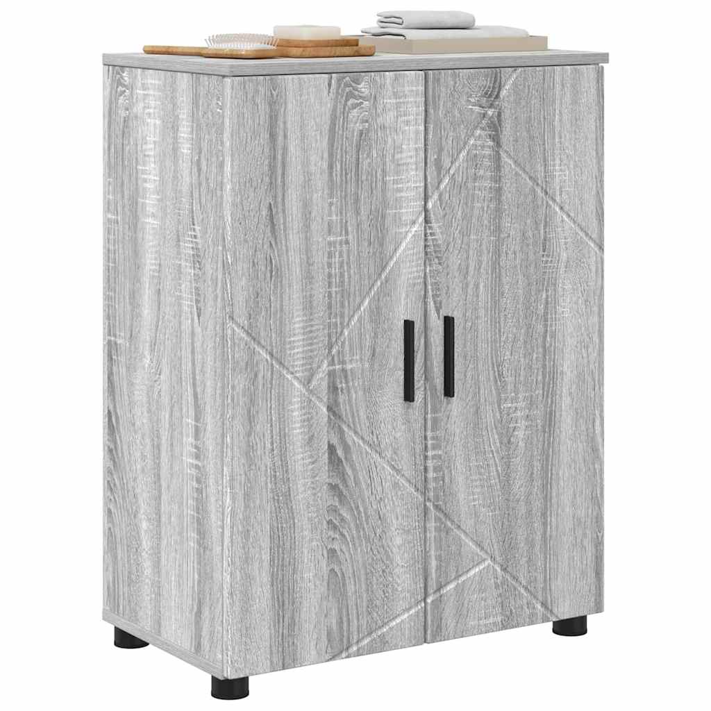 Mobile da Bagno con archiviazione Grigio Sonoma 60 x 35 x 80 cm