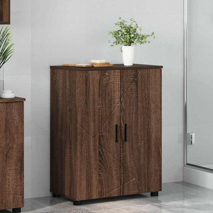 Mobile da Bagno con porta Rovere Marrone 60 x 35 x 80 cm