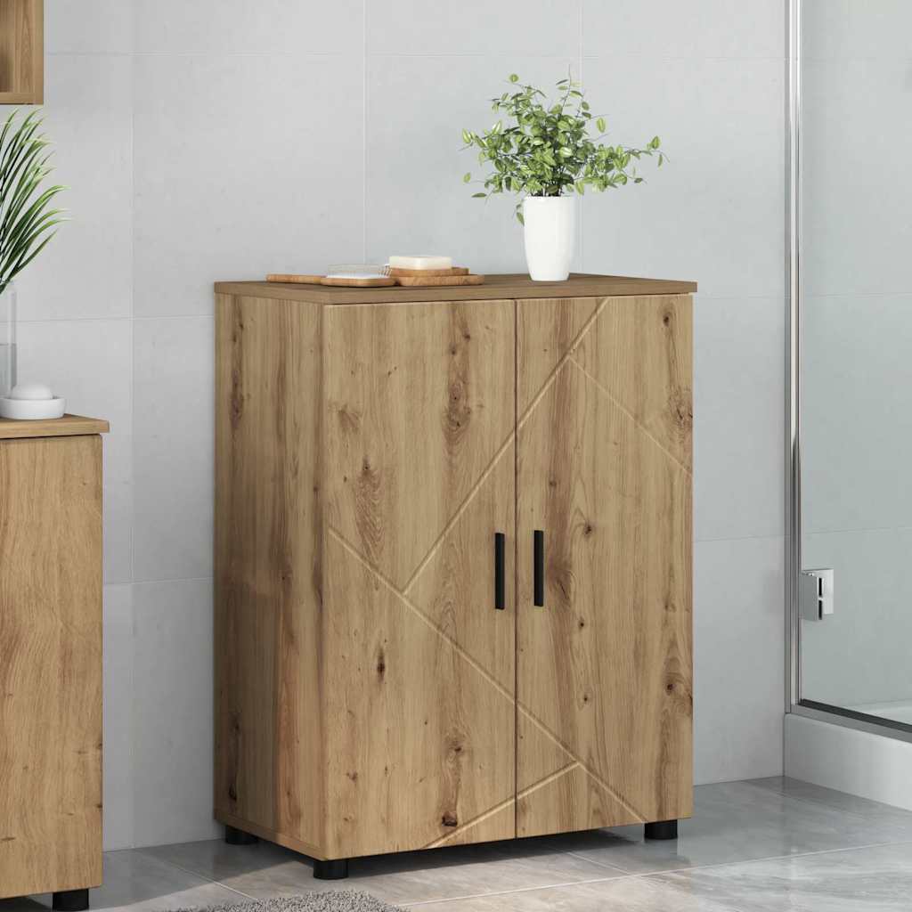 Mobile da Bagno con porta Rovere artigianale 60 x 35 x 80 cm