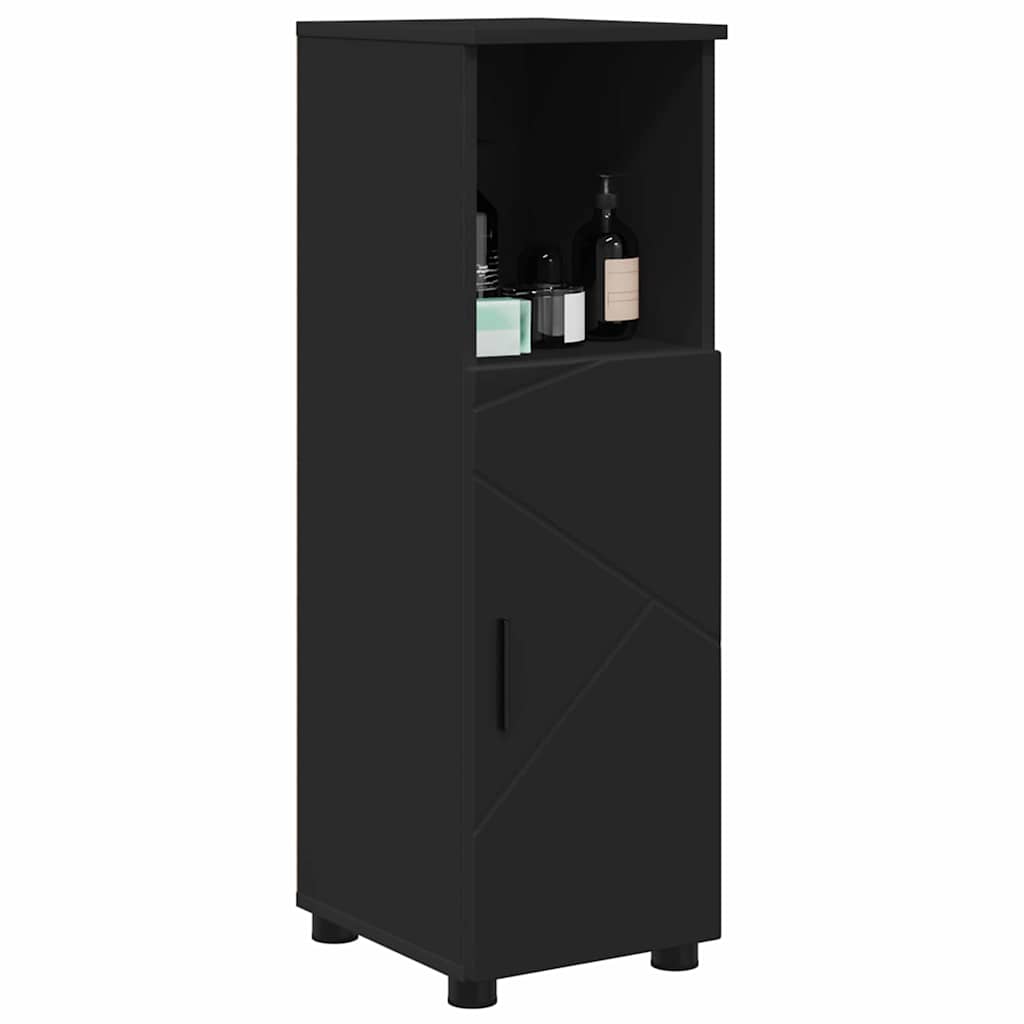 Mobile da Bagno con archiviazione Nero 30 x 35 x 95 cm