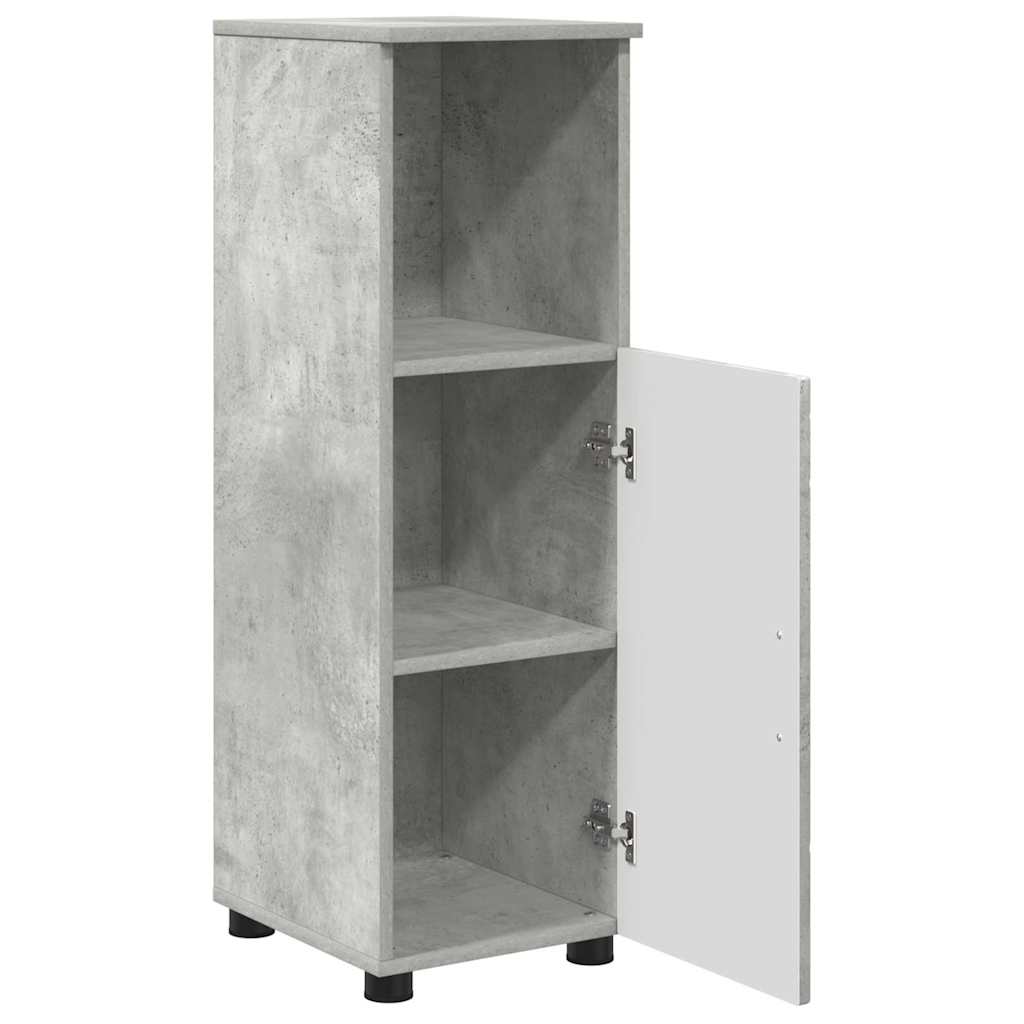 Mobile da Bagno con porta Grigio cemento 30 x 35 x 95 cm