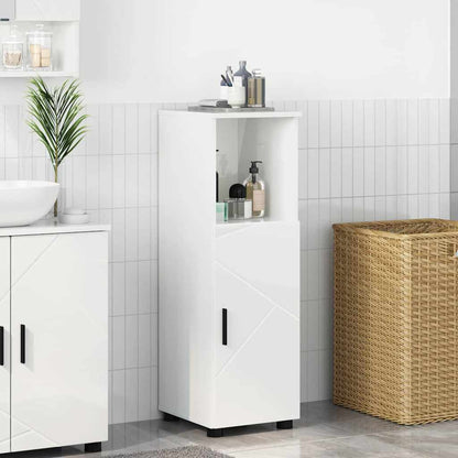 Mobile da Bagno con archiviazione Bianco Lucido 30 x 35 x 95 cm