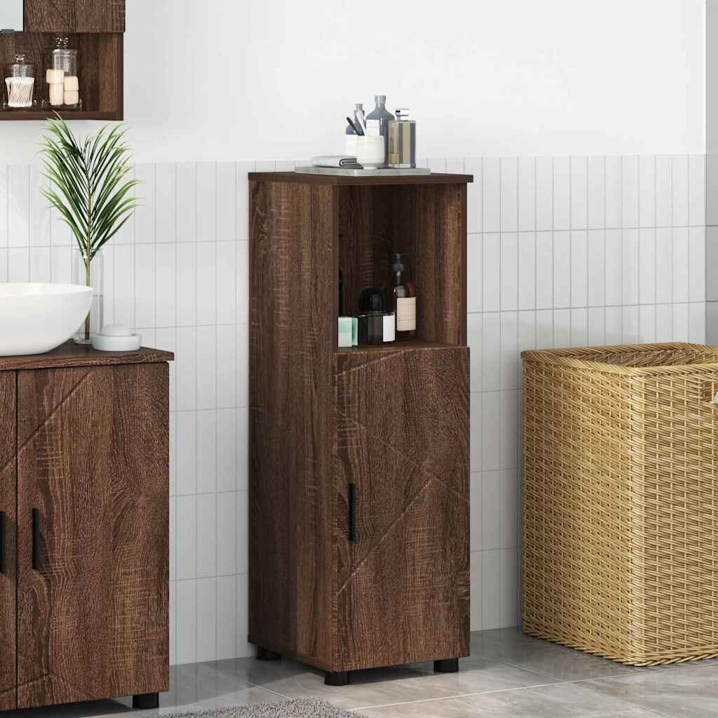 Mobile da Bagno con porta Rovere Marrone 30 x 35 x 95 cm