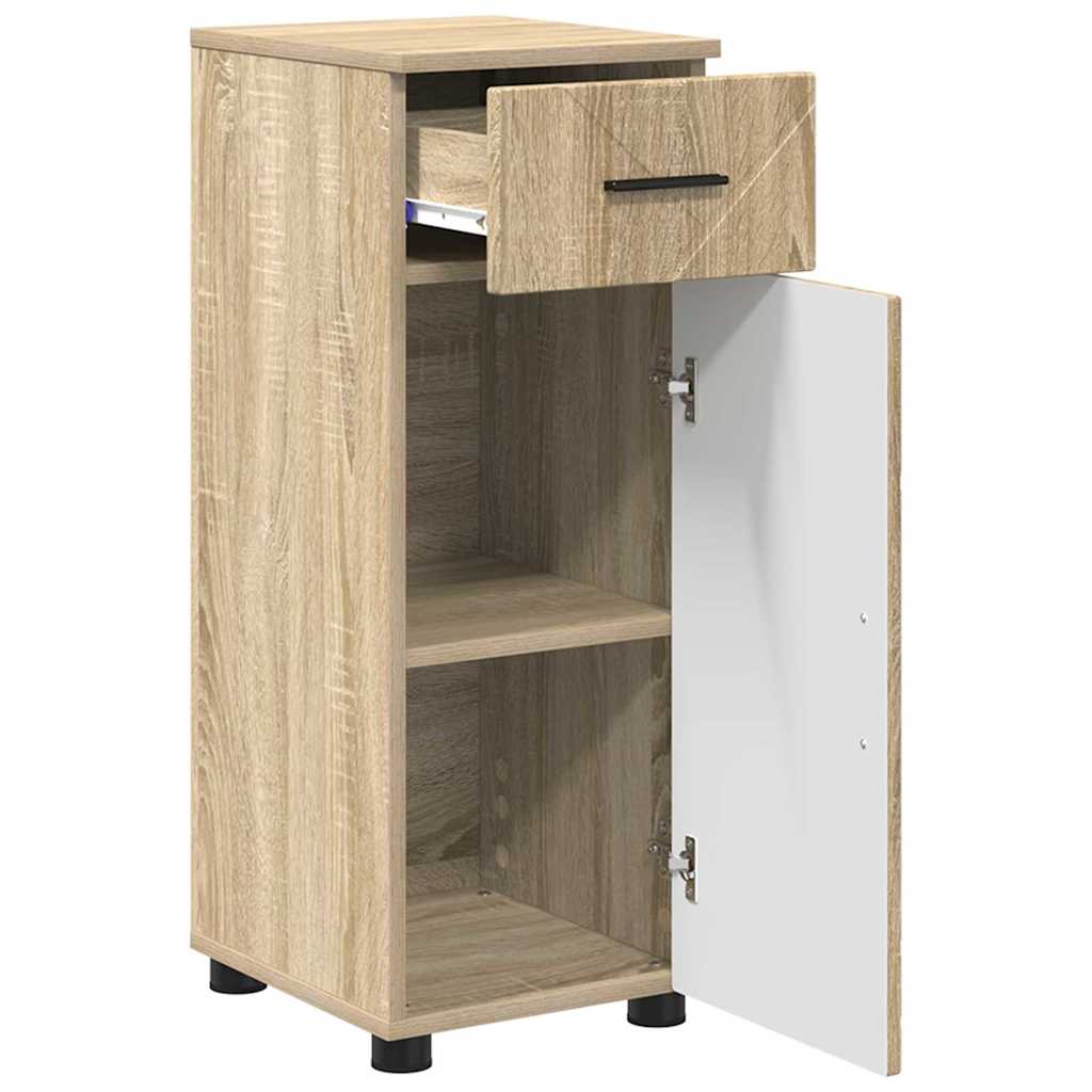Mobile da Bagno con cassetto Rovere Sonoma 30 x 35 x 80 cm