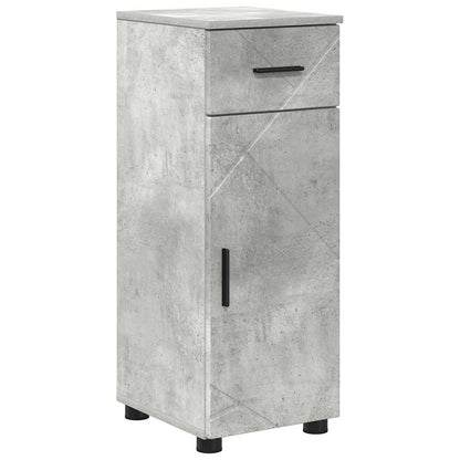 Mobile da Bagno con cassetto Grigio cemento 30 x 35 x 80 cm