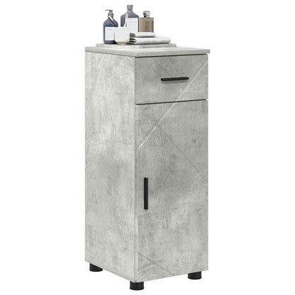 Mobile da Bagno con cassetto Grigio cemento 30 x 35 x 80 cm