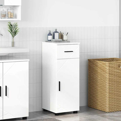 Mobile da Bagno con cassetto Bianco Lucido 30 x 35 x 80 cm