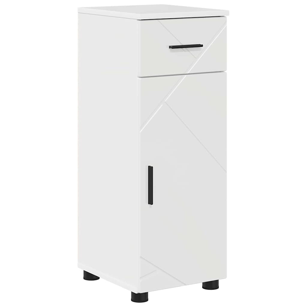 Mobile da Bagno con cassetto Bianco Lucido 30 x 35 x 80 cm