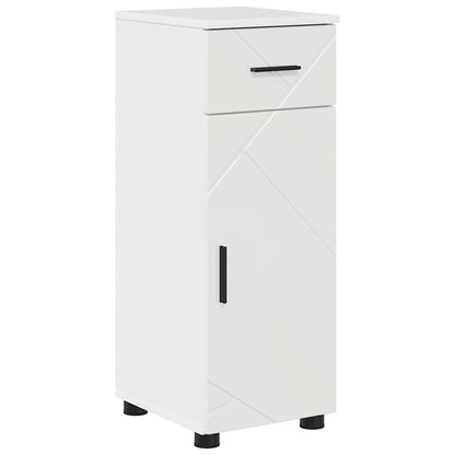 Mobile da Bagno con cassetto Bianco Lucido 30 x 35 x 80 cm