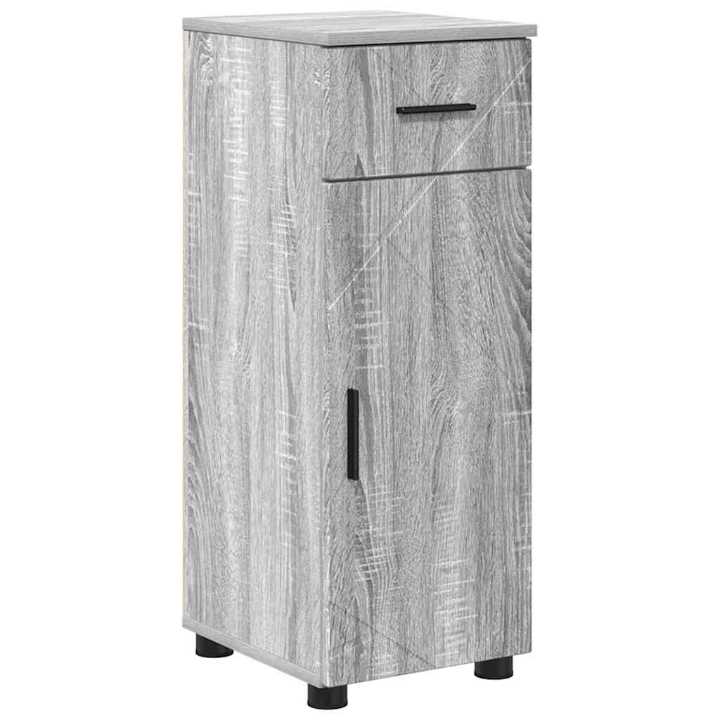 Mobile da Bagno con cassetto Grigio Sonoma 30 x 35 x 80 cm