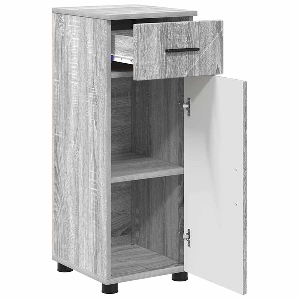 Mobile da Bagno con cassetto Grigio Sonoma 30 x 35 x 80 cm