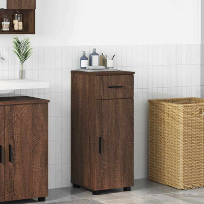 Mobile da Bagno con cassetto Rovere Marrone 30 x 35 x 80 cm
