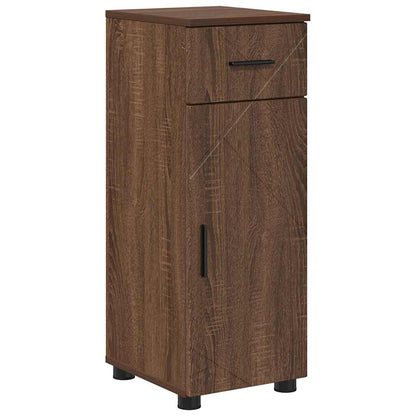 Mobile da Bagno con cassetto Rovere Marrone 30 x 35 x 80 cm