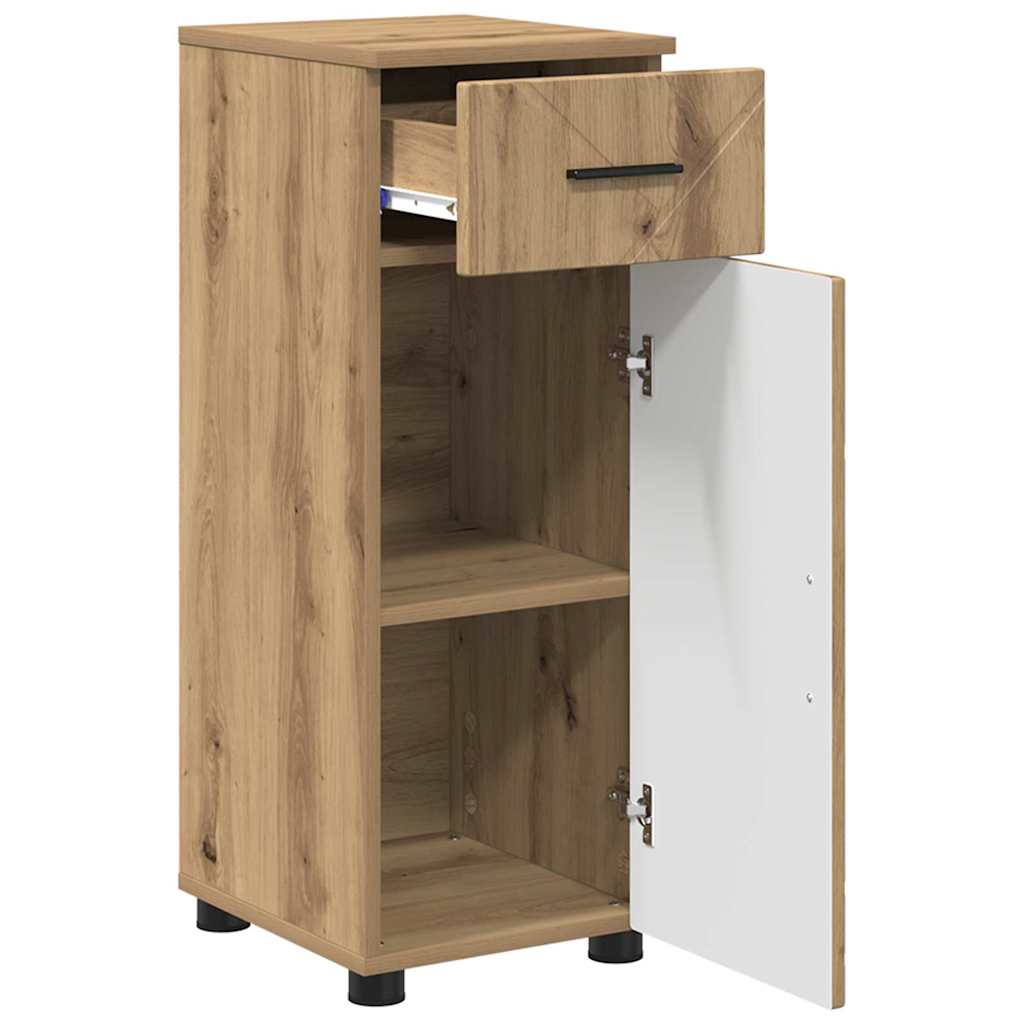 Mobile da Bagno con cassetto Rovere artigianale 30 x 35 x 80 cm