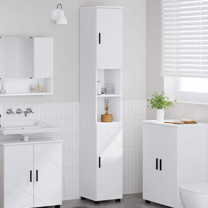 Mobile da Bagno con archiviazione Bianco 30 x 35 x 192 cm
