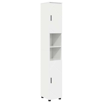 Mobile da Bagno con porta Bianco Lucido 30 x 35 x 192 cm
