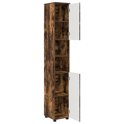 Mobile da Bagno con archiviazione Rovere fumÃ© 30 x 35 x 192 cm