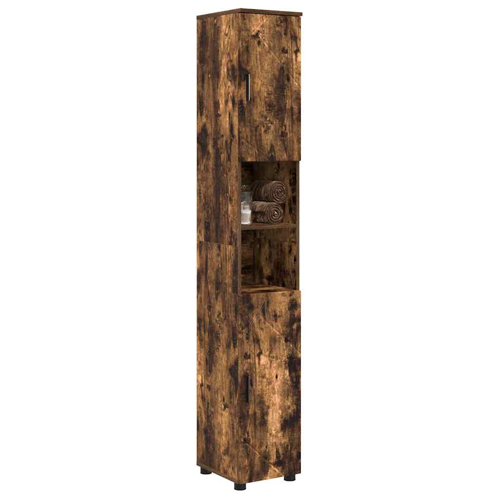 Mobile da Bagno con archiviazione Rovere fumÃ© 30 x 35 x 192 cm