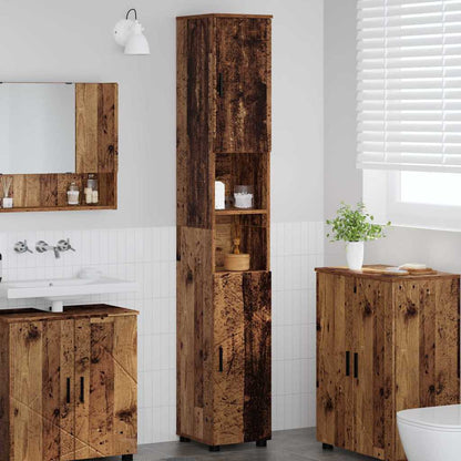 Mobile da Bagno con porta Legno vecchio 30 x 35 x 192 cm