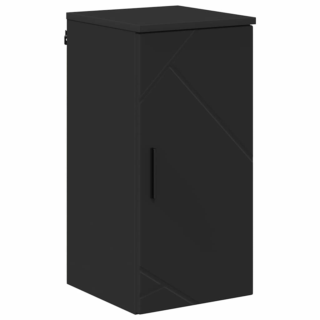 Mobile da Bagno Montaggio a parete Nero 30 x 31,5 x 61 cm