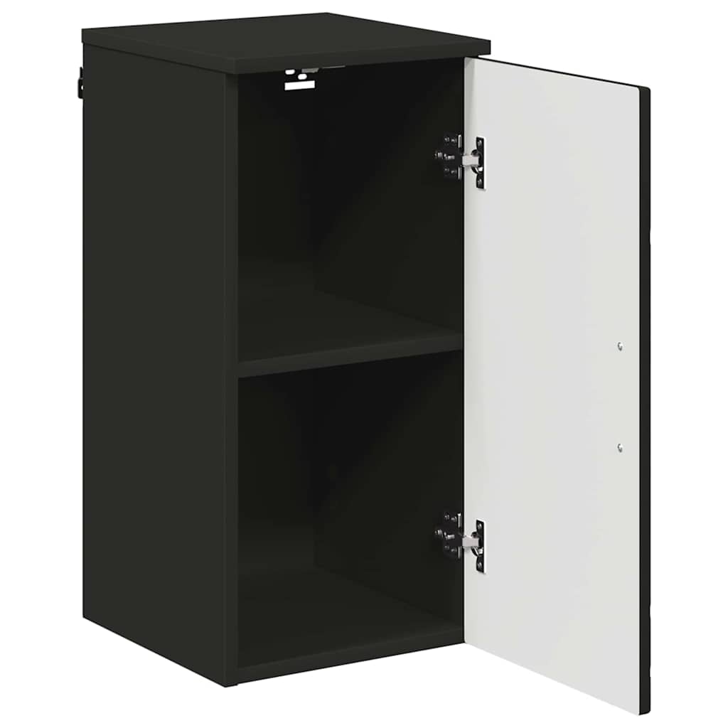 Mobile da Bagno Montaggio a parete Nero 30 x 31,5 x 61 cm