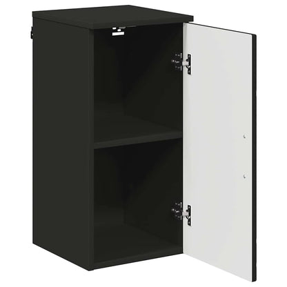 Mobile da Bagno Montaggio a parete Nero 30 x 31,5 x 61 cm