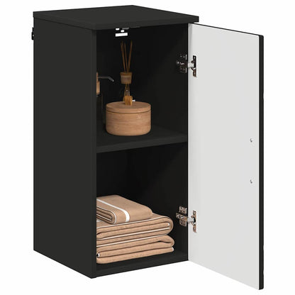 Mobile da Bagno Montaggio a parete Nero 30 x 31,5 x 61 cm