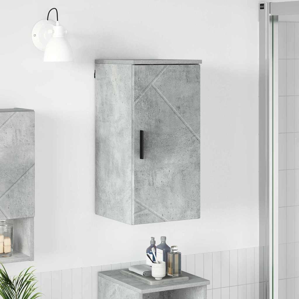 Mobile da Bagno con porta Grigio cemento 30 x 31,5 x 61 cm