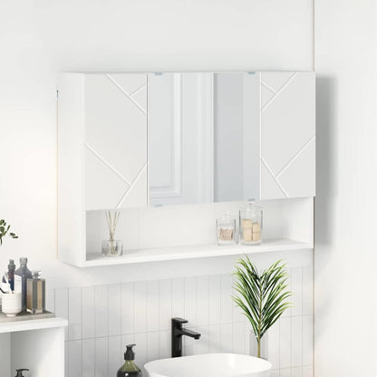 Mobiletto per specchio Bianco 80 x 17 x 55 cm Legno multistrato