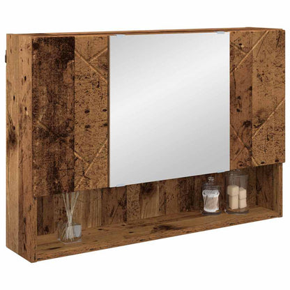 Mobiletto per specchio con porta Legno vecchio 80 x 17 x 55 cm