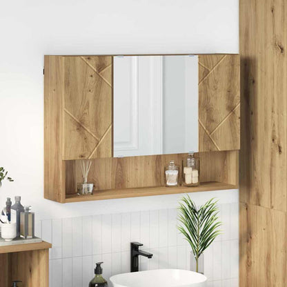 Mobiletto per specchio Rovere artigianale 80 x 17 x 55 cm