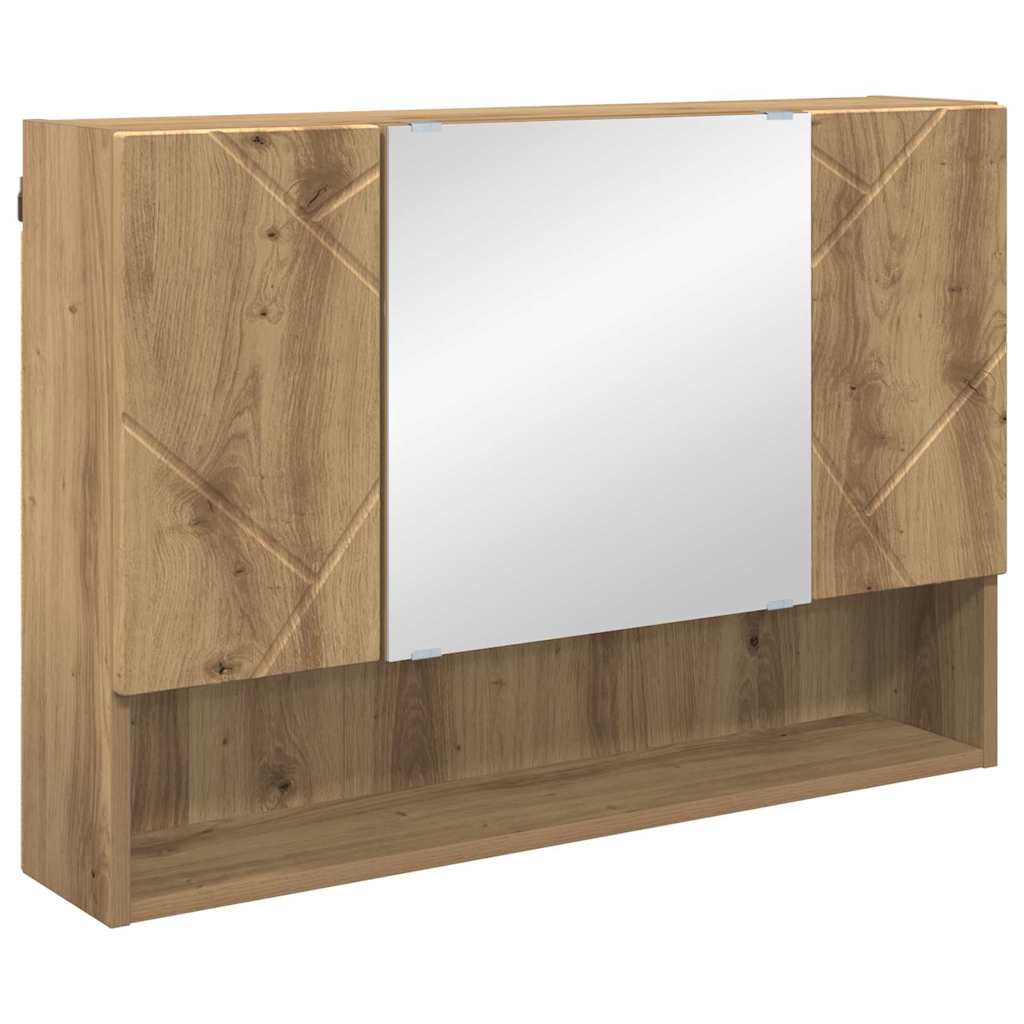 Mobiletto per specchio Rovere artigianale 80 x 17 x 55 cm