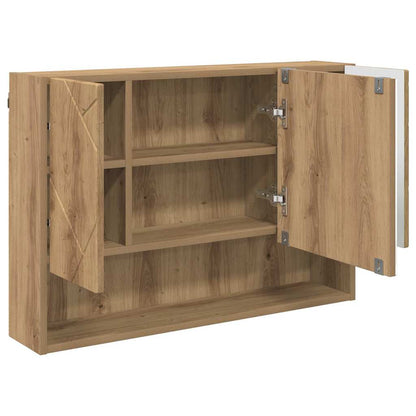 Mobiletto per specchio Rovere artigianale 80 x 17 x 55 cm