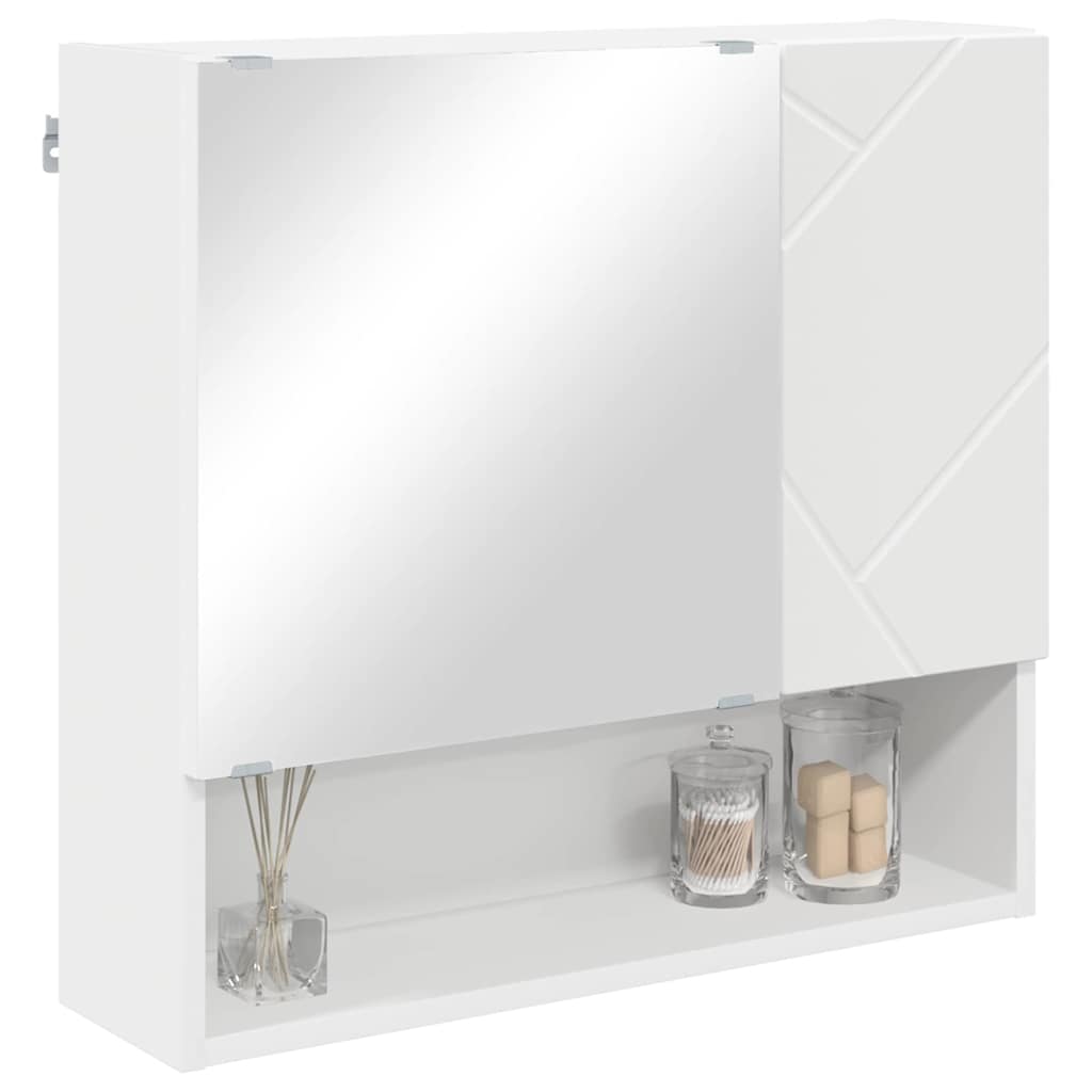 Mobiletto per specchio Bianco 59 x 17 x 55 cm Legno multistrato