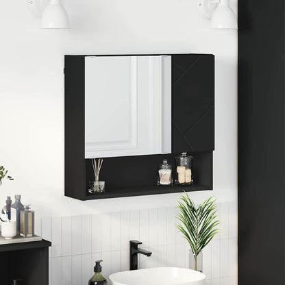 Mobiletto per specchio Nero 59 x 17 x 55 cm Legno multistrato