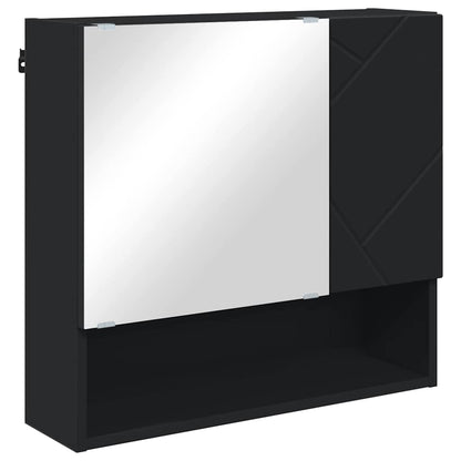 Mobiletto per specchio Nero 59 x 17 x 55 cm Legno multistrato