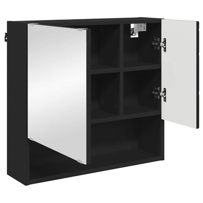 Mobiletto per specchio Nero 59 x 17 x 55 cm Legno multistrato