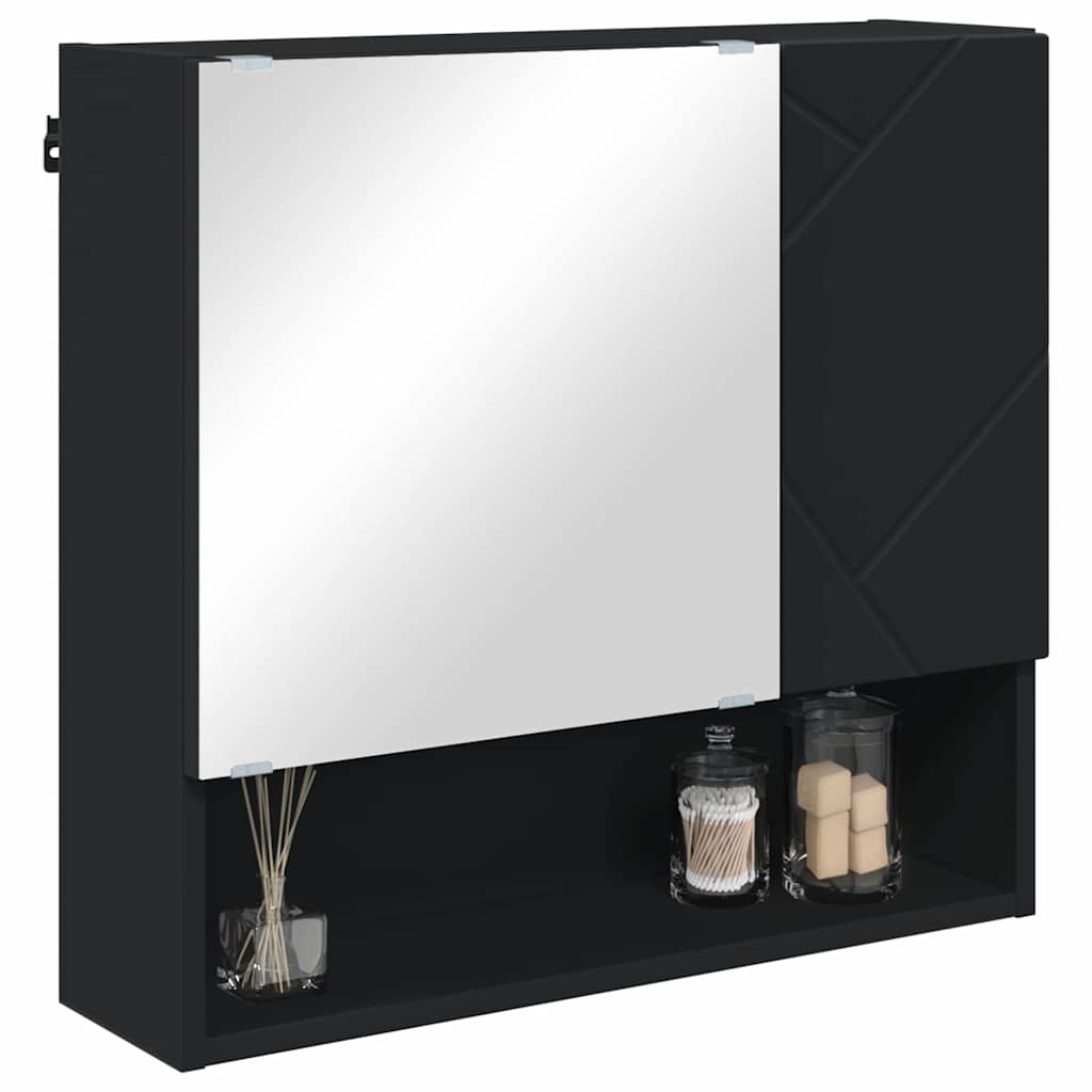 Mobiletto per specchio Nero 59 x 17 x 55 cm Legno multistrato