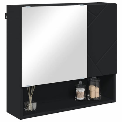 Mobiletto per specchio Nero 59 x 17 x 55 cm Legno multistrato