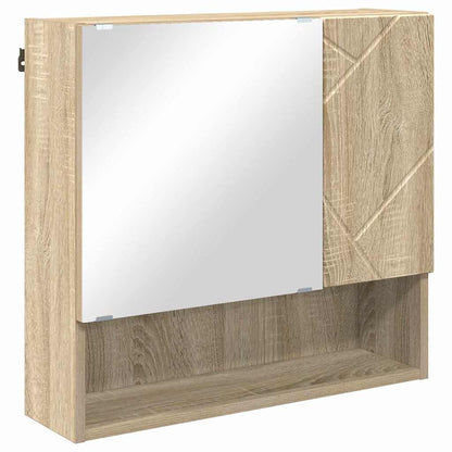 Mobiletto per specchio con porta Rovere Sonoma 59 x 17 x 55 cm